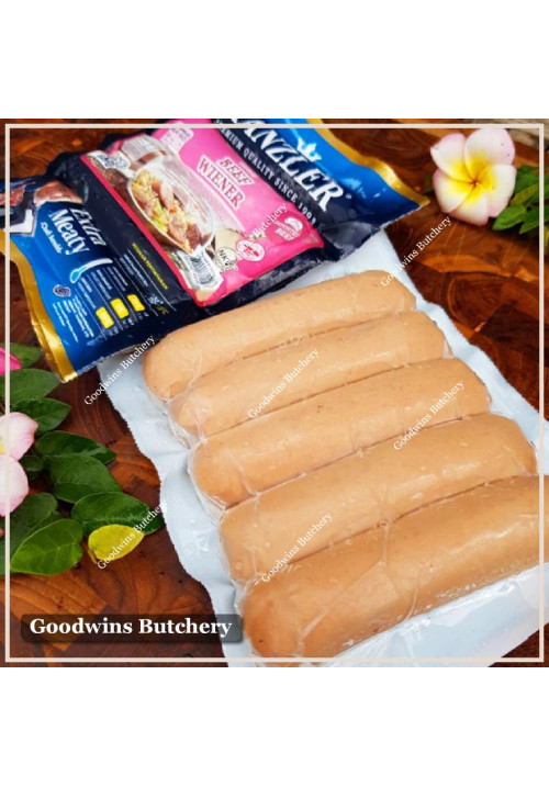 Kanzler sausage frozen BEEF WIENER 6" 15cm 5pcs 360g